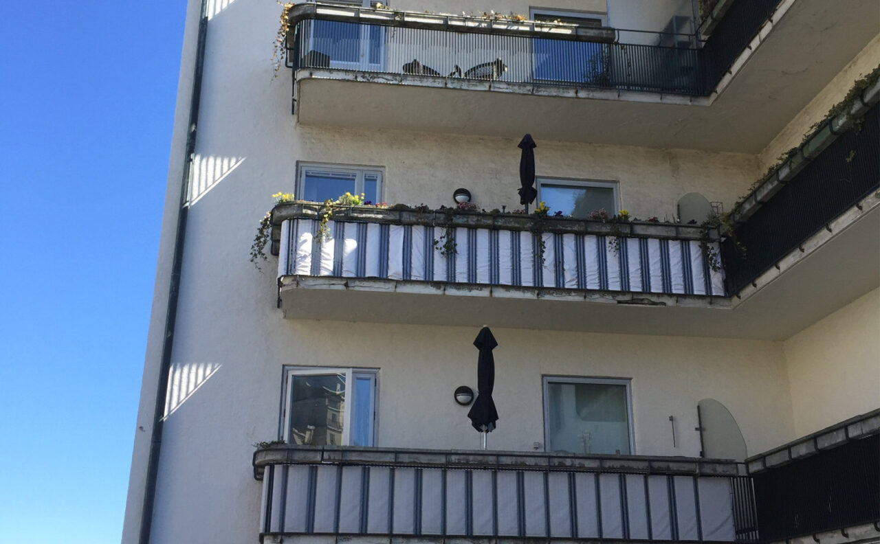 Befintliga balkonger som ska renoveras.